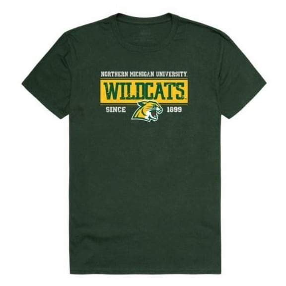 W Republic 507-357-033-01 Northern Michigan University Established T-Shirt, Forest White - Small