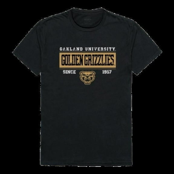 W Republic 507-359-BLK-01 Oakland University Golden Grizzlies College Established T-Shirt, Black - Small