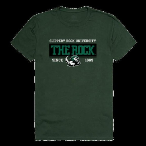 W Republic 507-381-FOR-03 Slippery Rock University the Rock College Established T-Shirt, Forest - Large
