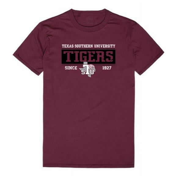 W Republic 507-393-327-04 Texas Southern University Men Established T-Shirt, Maroon White - Extra Large