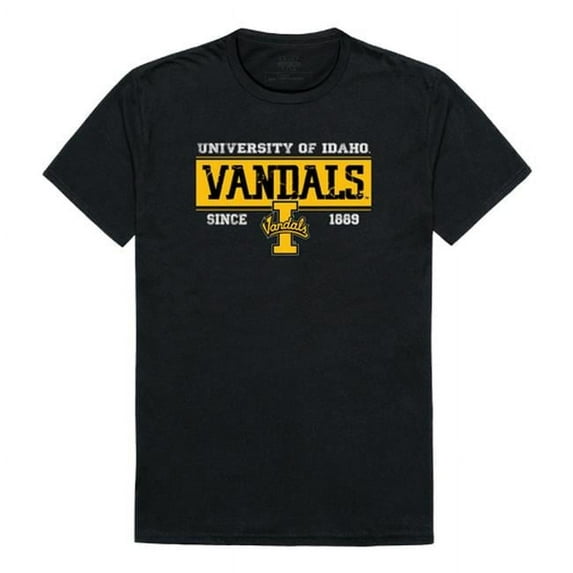 W Republic 507-395-E27-04 University of Idaho Men Established T-Shirt, Black & White - Extra Large