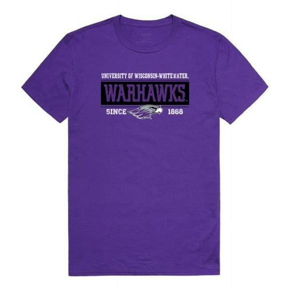W Republic 507-414-328-04 University of Wisconsin-Whitewater Men Established T-Shirt, Purple - Extra Large