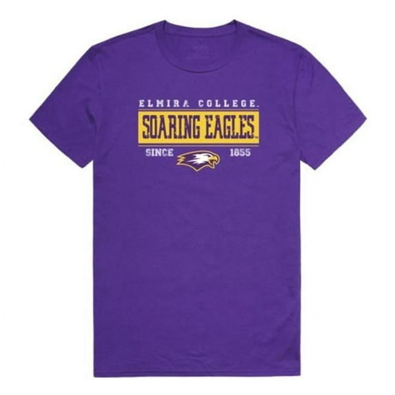 W Republic 507-451-PUR-01 NCAA Elmira College Soaring Eagles Established T-Shirt, Purple - Small