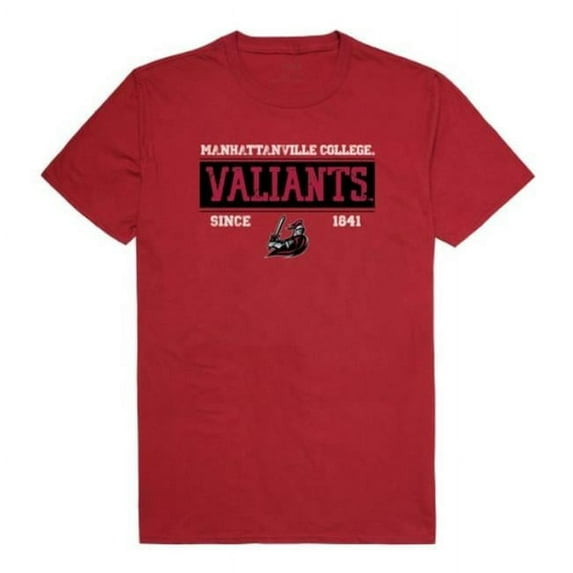 W Republic 507-454-CAR-05 NCAA Manhattanville College Valiants Established T-Shirt, Cardinal - 2XL