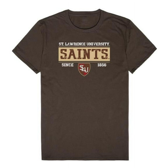 W Republic 507-460-BRN-01 NCAA St Lawrence Saints Established Crewneck T-Shirts, Brown - Small