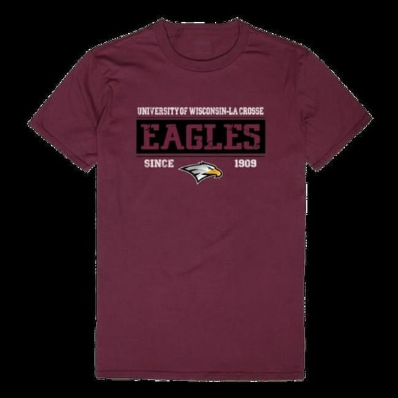 W Republic 507-477-MAR-01 University of Wisconsin-La Crosse Eagles College Established T-Shirt, Maroon - Small