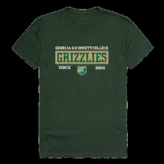 W Republic 507-493-FOR-02 Georgia Gwinnett Grizzlies College Established T-Shirt, Forest - Medium