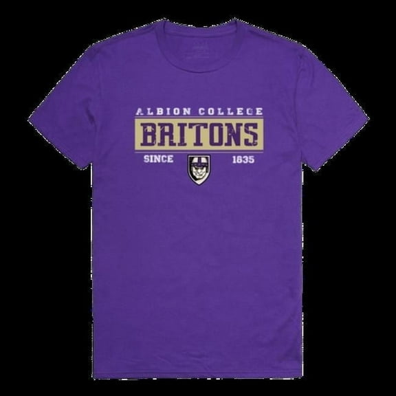 W Republic 507-497-PUR-04 Albion Britons College Established T-Shirt, Purple - Extra Large
