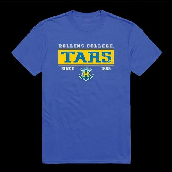 W Republic 507-577-RYL-01 Rollins College Tars College Established T-Shirt, Royal - Small