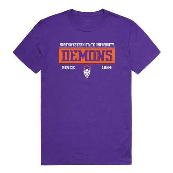 W Republic 507-689-PUR-02 Northwestern State University Demons College Established T-Shirt, Purple - Medium