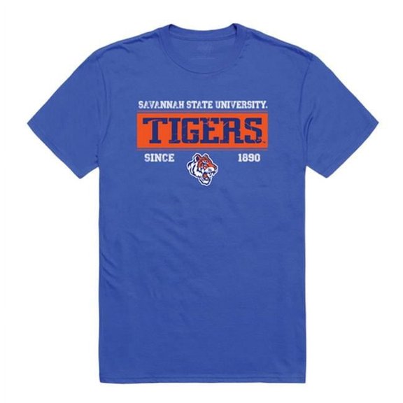 W Republic 507-697-RYL-05 Savannah State University Tigers College Established T-Shirt, Royal - 2XL