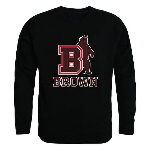 W Republic 508-106-BK2-02 Brown University Bears College Crewneck Sweatshirts, Black - Medium