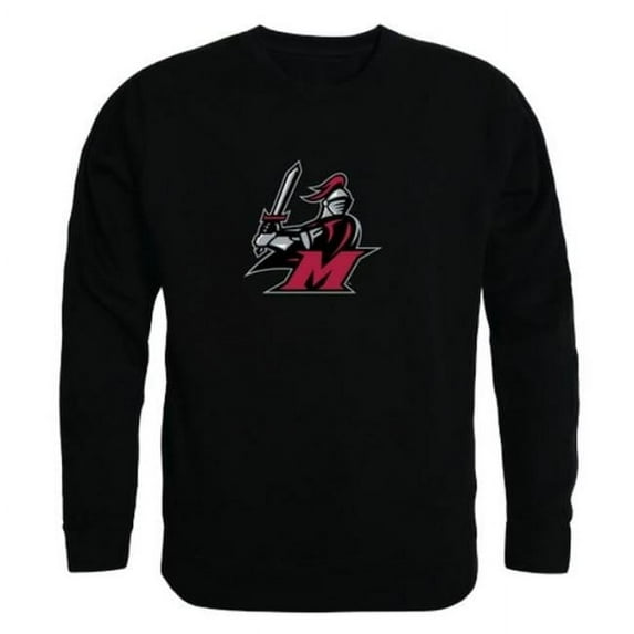 W Republic 508-454-BLK-02 NCAA Manhattanville College Valiants Crewneck, Black - Medium