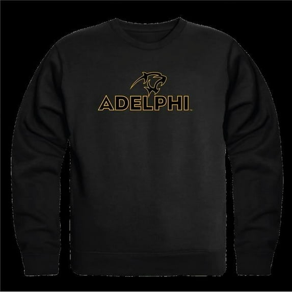 W Republic 508-733-BLK-05 Adelphi University Panthers College Crewneck Sweatshirt, Black - 2XL