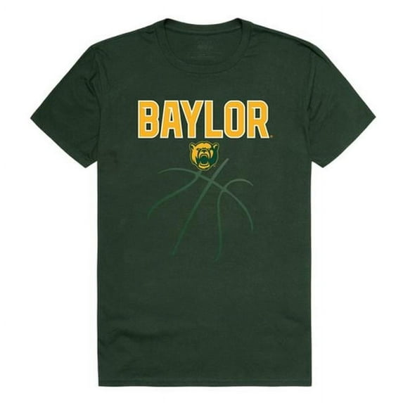 W Republic 510-110-FOR-03 Baylor University Men Basketball T-Shirt, Forest White - Large