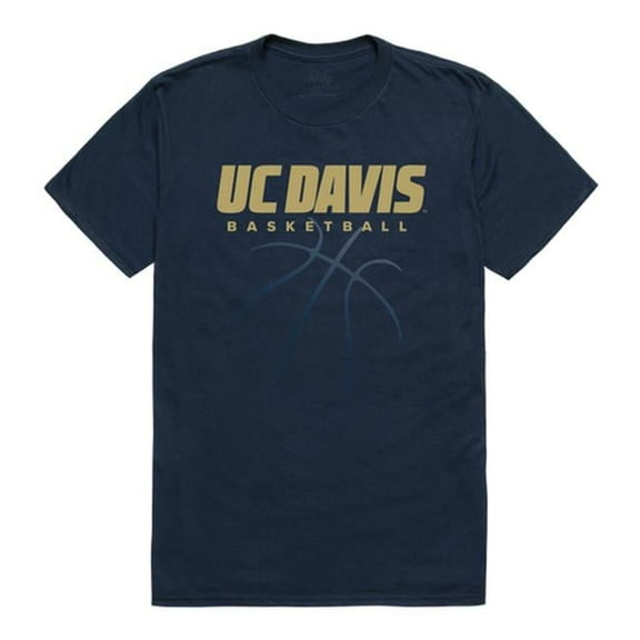 W Republic 510-161-NVY-01 University of California Davis Basketball T-Shirt, Navy - Small