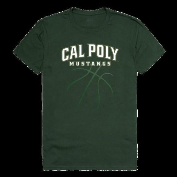 W Republic 510-167-FOR-05 California Polytechnic State University Mustangs College Basketball T-Shirt, Forest - 2XL