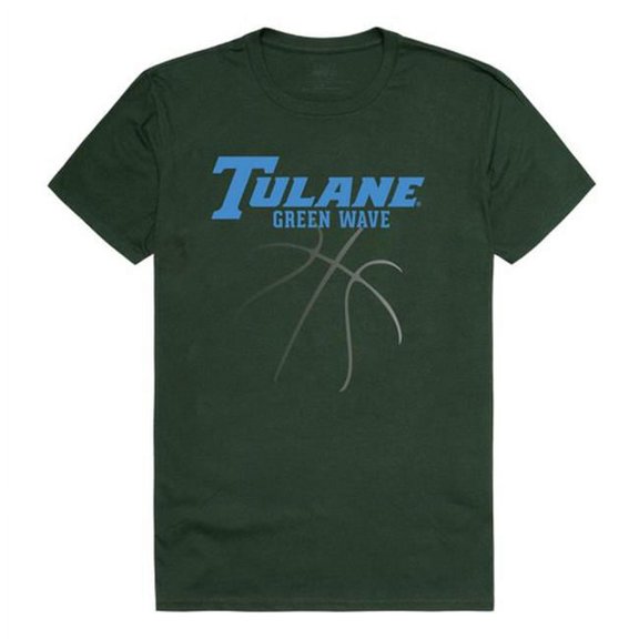 W Republic 510-198-FOR-04 Tulane University Men Basketball T-Shirt, Forest White - Extra Large