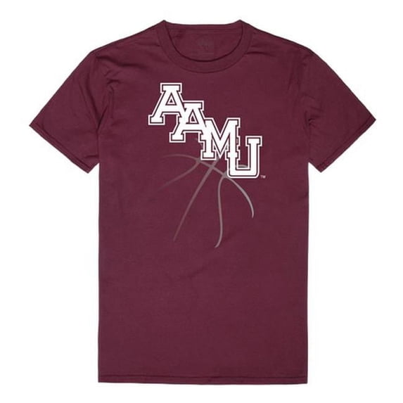 W Republic 510-258-327-01 Alabama A&M University Men Basketball T-Shirt, Maroon White - Small