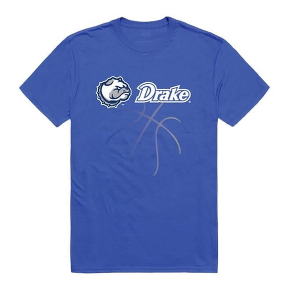 W Republic 510-292-B02-03 Drake University Men Basketball T-Shirt, Royal - Large