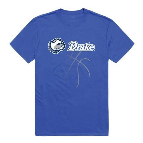 W Republic 510-292-B02-05 Drake University Men Basketball T-Shirt, Royal - 2XL