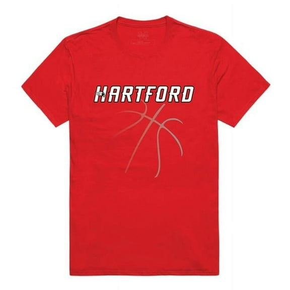 W Republic 510-310-R58-03 University of Hartford Men Basketball T-Shirt, Red - Large