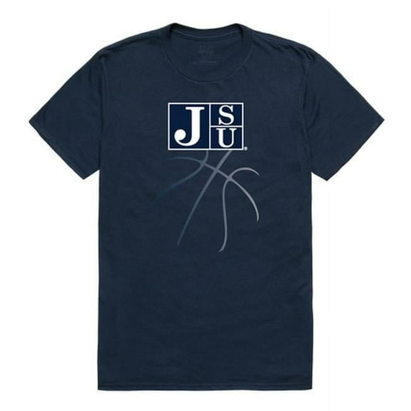 W Republic 510-317-BGT-01 Jackson State University Men Basketball T-Shirt, Navy - Small