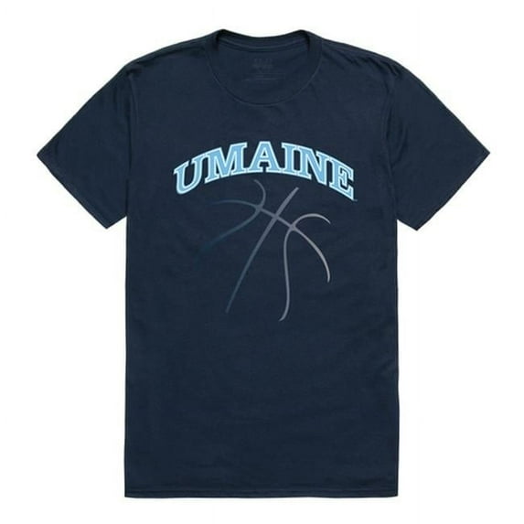 W Republic 510-334-BGT-01 University of Maine Men Basketball T-Shirt, Navy - Small