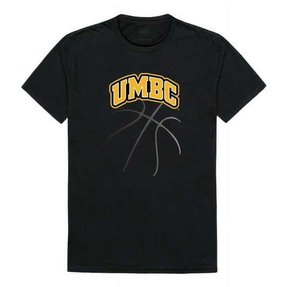 W Republic 510-336-E27-05 University of Maryland, Baltimore Men Basketball T-Shirt, Black & White - 2XL