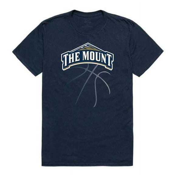 W Republic 510-347-BGT-01 Mount St. Marys University Men Basketball T-Shirt, Navy - Small