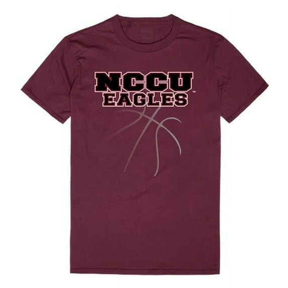 W Republic 510-353-327-01 North Carolina Central University Men Basketball T-Shirt, Maroon White - Small