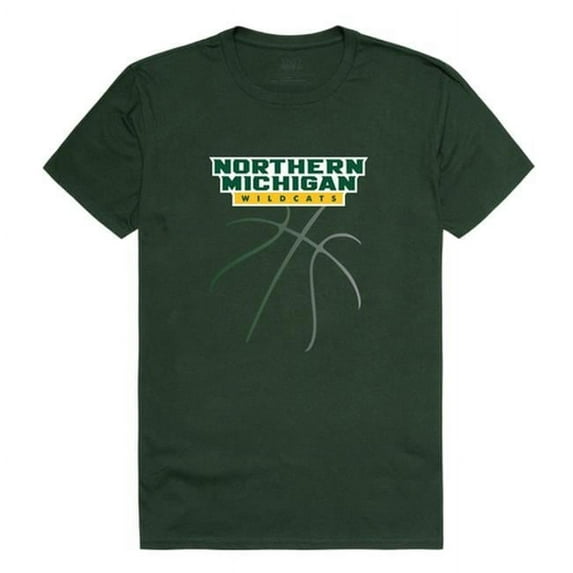 W Republic 510-357-033-03 Northern Michigan University Men Basketball T-Shirt, Forest White - Large