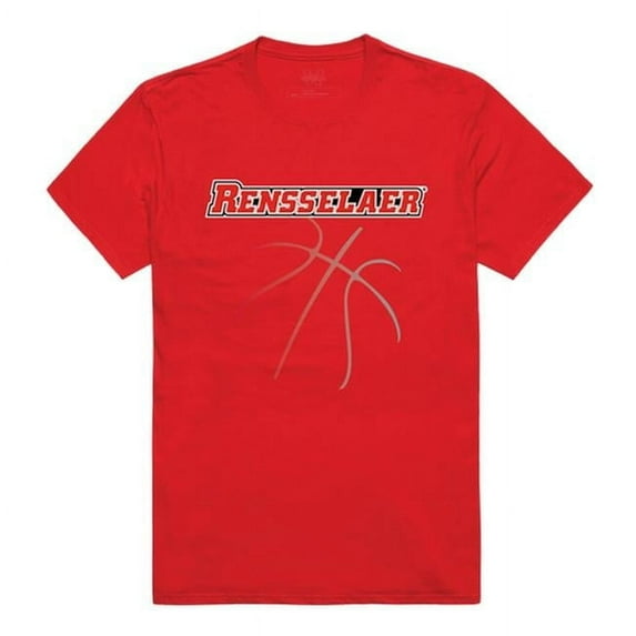 W Republic 510-367-R58-02 Rensselaer Polytechnic Institute Men Basketball T-Shirt, Red - Medium