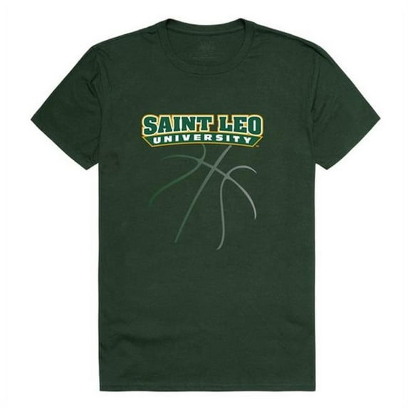 W Republic 510-374-033-04 Saint Leo University Basketball T-Shirt, Forest Green & White 3 - Extra Large