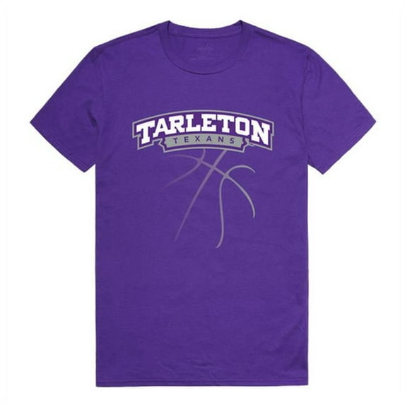 W Republic 510-389-328-03 Tarleton State University Basketball T-Shirt, Purple 3 - Large
