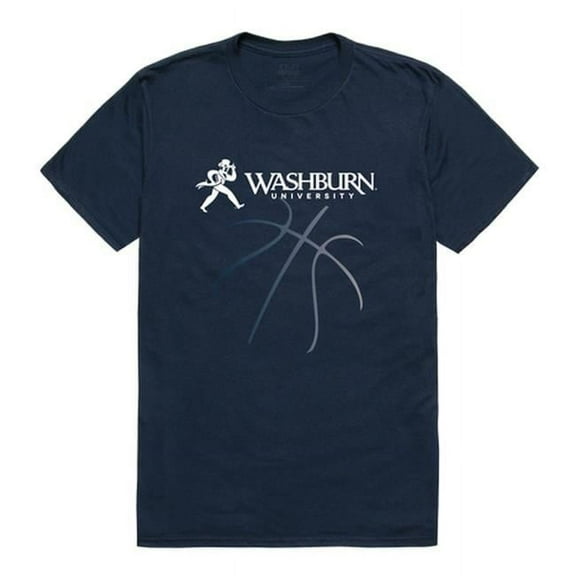 W Republic 510-431-BGT-04 Washburn University Basketball T-Shirt, Navy 2 - Extra Large