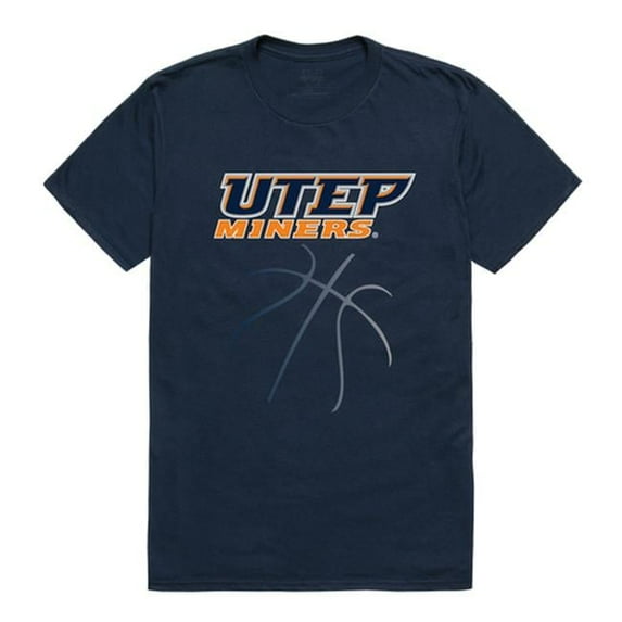 W Republic 510-434-BGT-01 University of Texas at El Paso Basketball T-Shirt, Navy 2 - Small