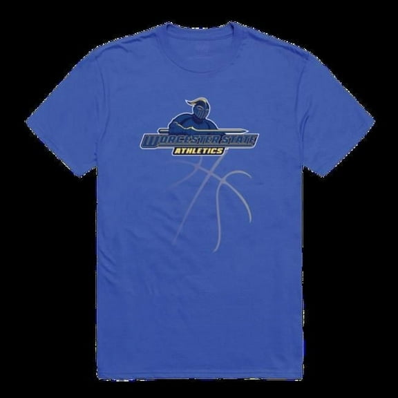 W Republic 510-478-RYL-01 Worcester State University Lancers College Basketball T-Shirt, Royal - Small