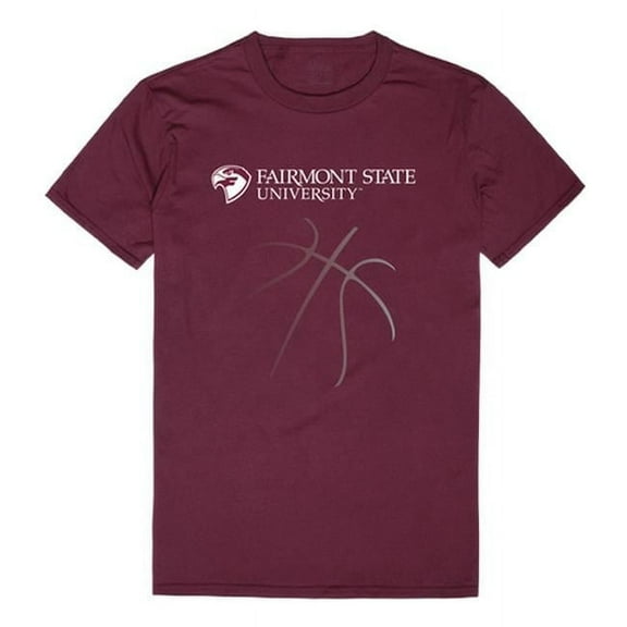 W Republic 510-686-MAR-02 Fairmont State University Falcons College Basketball T-Shirt, Maroon - Medium