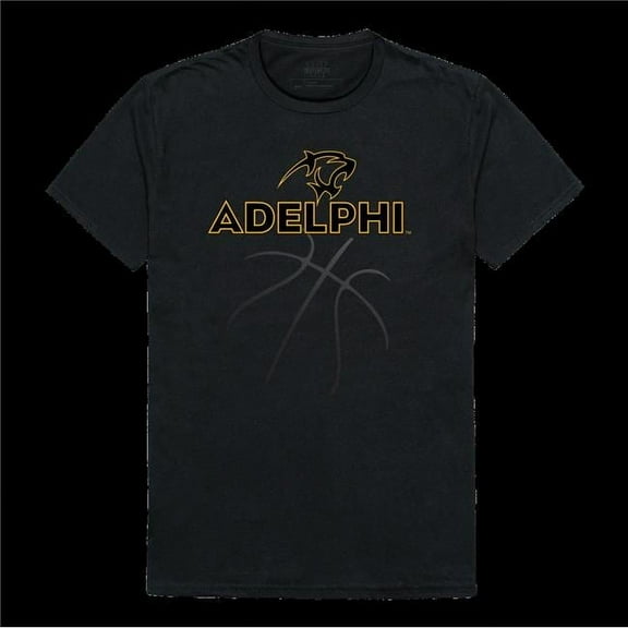 W Republic 510-733-BLK-05 Adelphi University Panthers College Basketball T-Shirt, Black - 2XL
