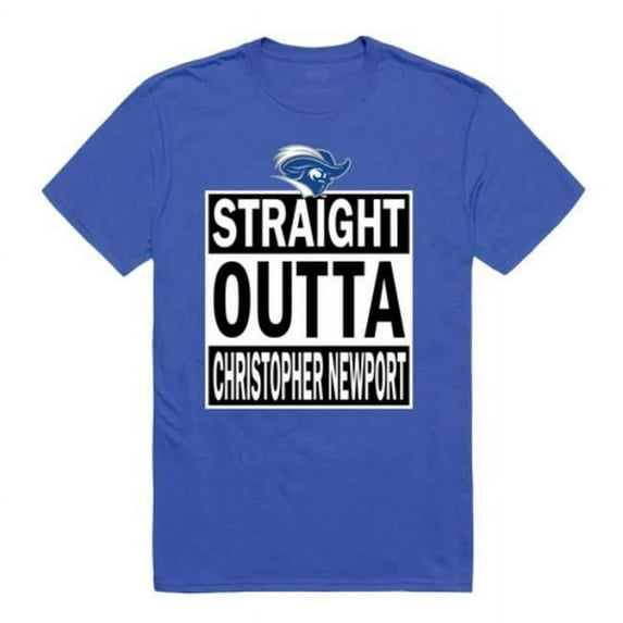 W Republic 511-279-B02-03 Christopher Newport University Straight Outta T-Shirt, Royal - Large