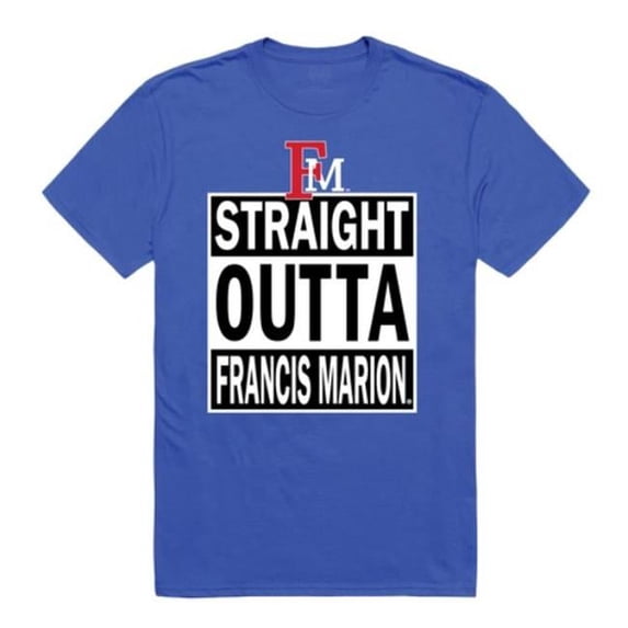 W Republic 511-306-B02-03 Francis Marion University Straight Outta T-Shirt, Royal - Large