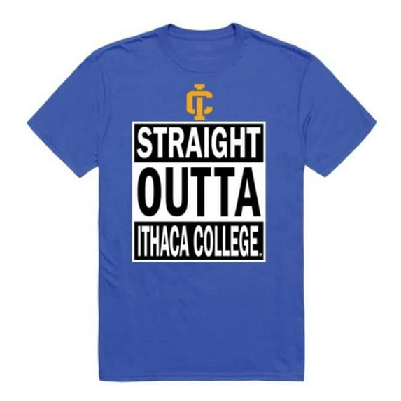 W Republic 511-316-B02-04 Ithaca College Straight Outta T-Shirt, Royal - Extra Large