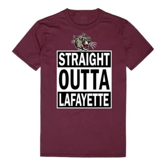 W Republic 511-323-327-03 Lafayette College Straight Outta T-Shirt, Maroon & White - Large