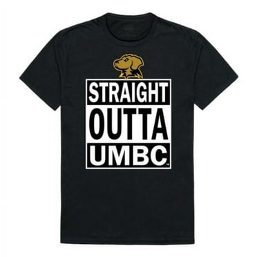 W Republic 511-336-E27-03 UMBC Straight Outta T-Shirt, Black & White - Large