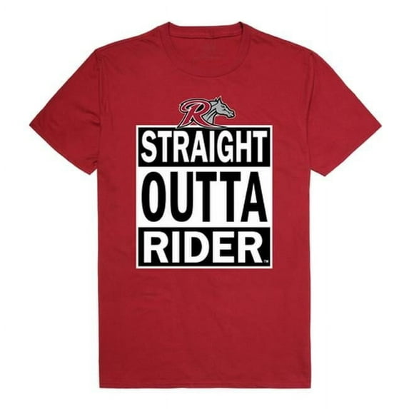 W Republic 511-368-339-05 Rider University Men Straight Outta T-Shirt, Cardinal - 2XL