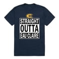 thumbnail image 1 of W Republic 511-409-BGT-01 University of Wisconsin-Eau Claire Men Straight Outta T-Shirt, Navy - Small, 1 of 1