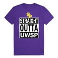 thumbnail image 1 of W Republic 511-412-328-02 University of Wisconsin-Stevens Point Men Straight Outta T-Shirt, Purple - Medium, 1 of 1