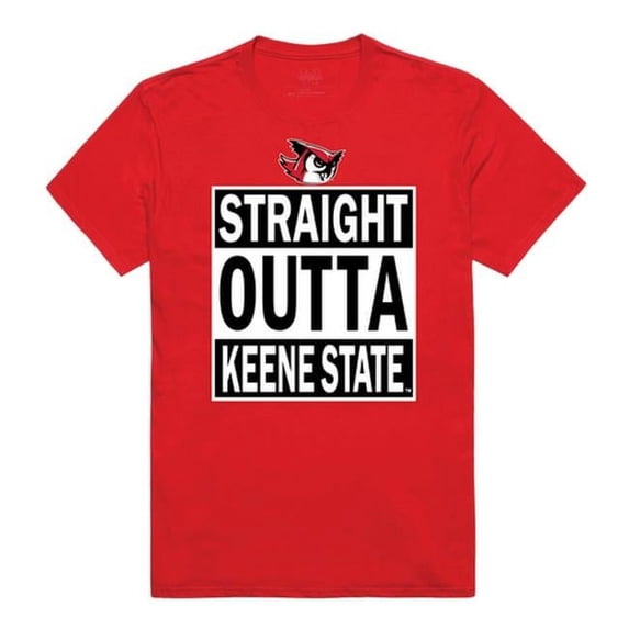 W Republic 511-453-RED-05 NCAA Keene St College Owls Straight Outta T-Shirt, Red - 2XL