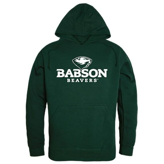 W Republic 512-263-FOR-04 Babson College Freshman Pullover Hoodie, Forest Green & White - Extra Large
